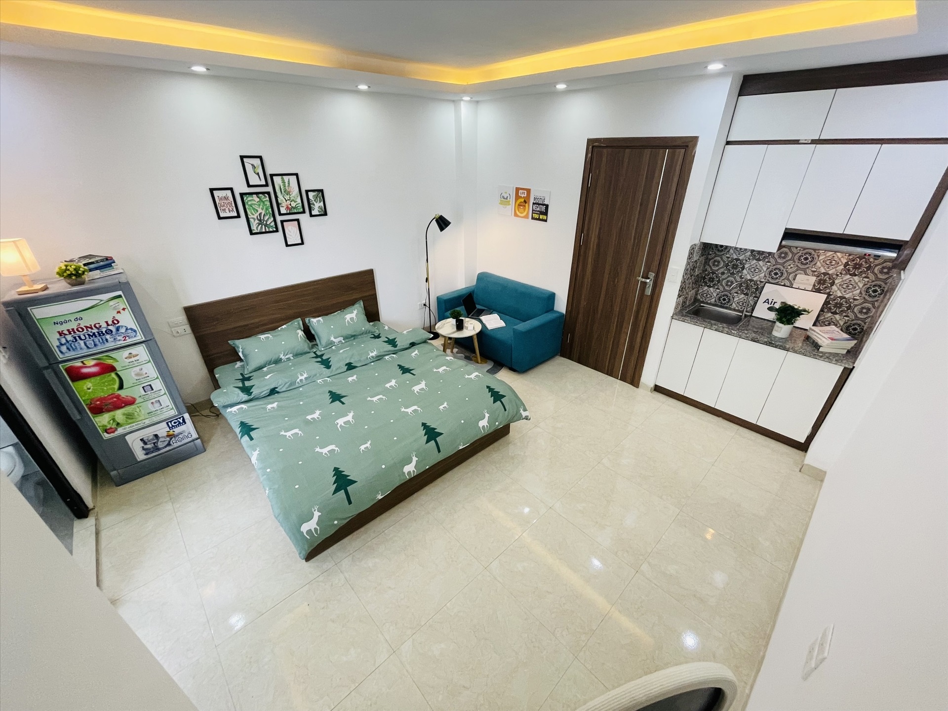 Phòng trọ Studio 25m2 tại Airstay Lê Duẩn - Đống Đa - Phòng ngủ