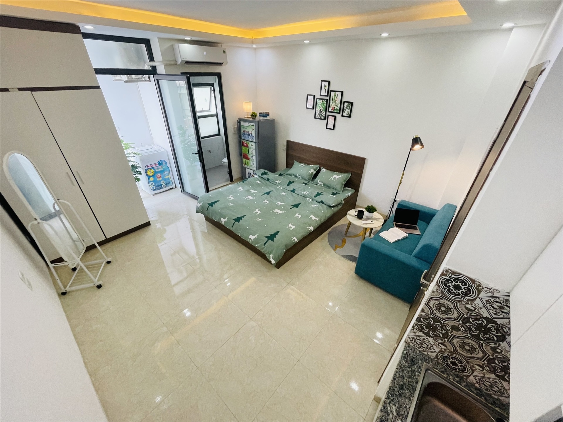 Phòng trọ Studio 25m2 tại Airstay Lê Duẩn - Đống Đa - Phòng ngủ