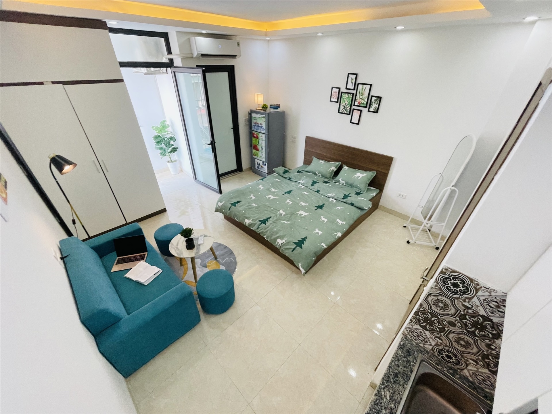 Phòng trọ Studio 25m2 tại Airstay Lê Duẩn - Đống Đa - Phòng ngủ