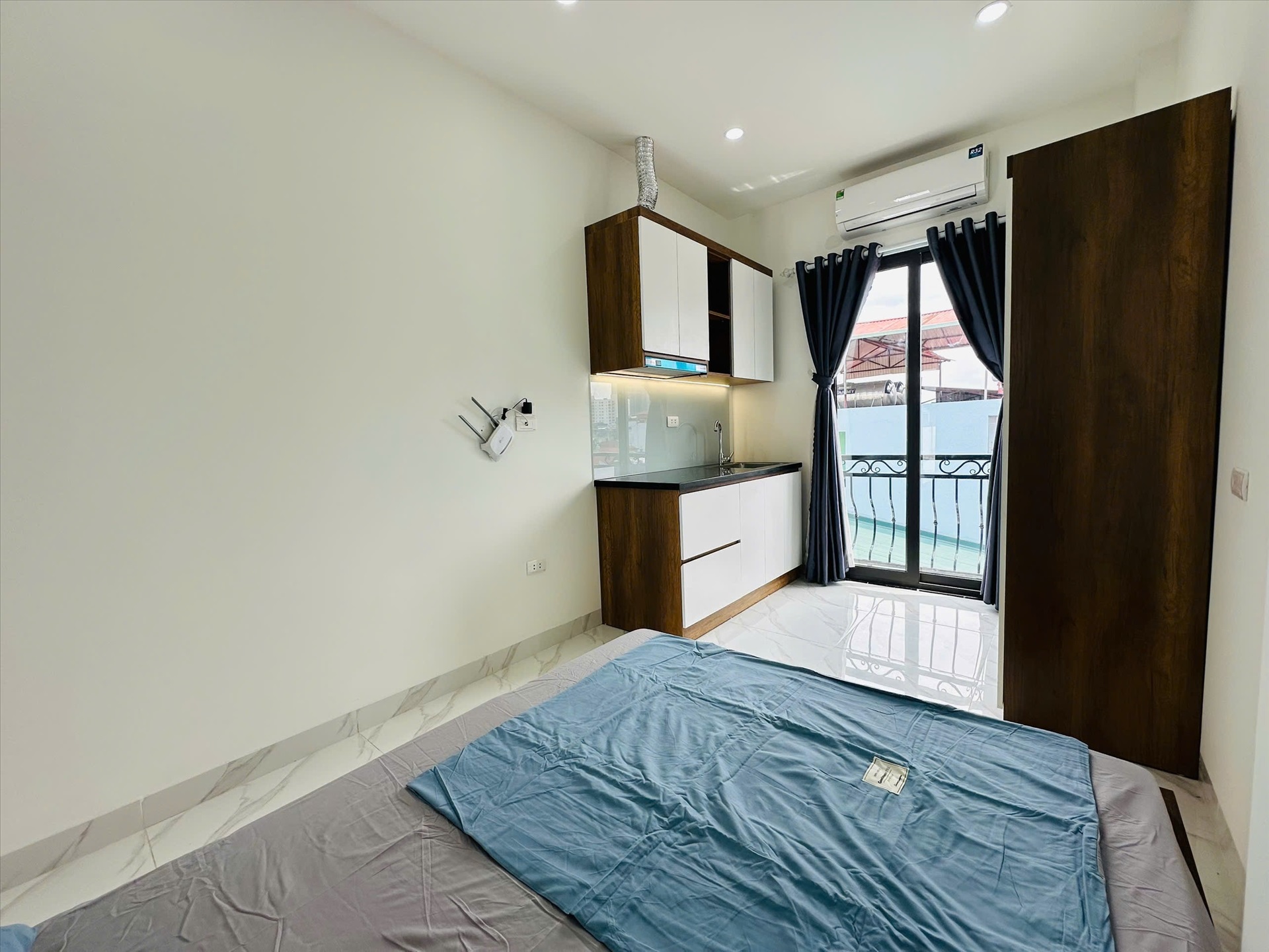 Phòng trọ Studio 20m2 tại HN Housing Nguyễn Khánh Toàn - Cầu Giấy - Phòng ngủ