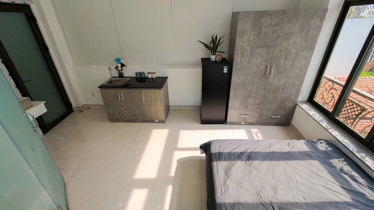 Phòng trọ Studio 25m2 tại GP House Trần Quý Cáp - Bình Thạnh - Phòng ngủ