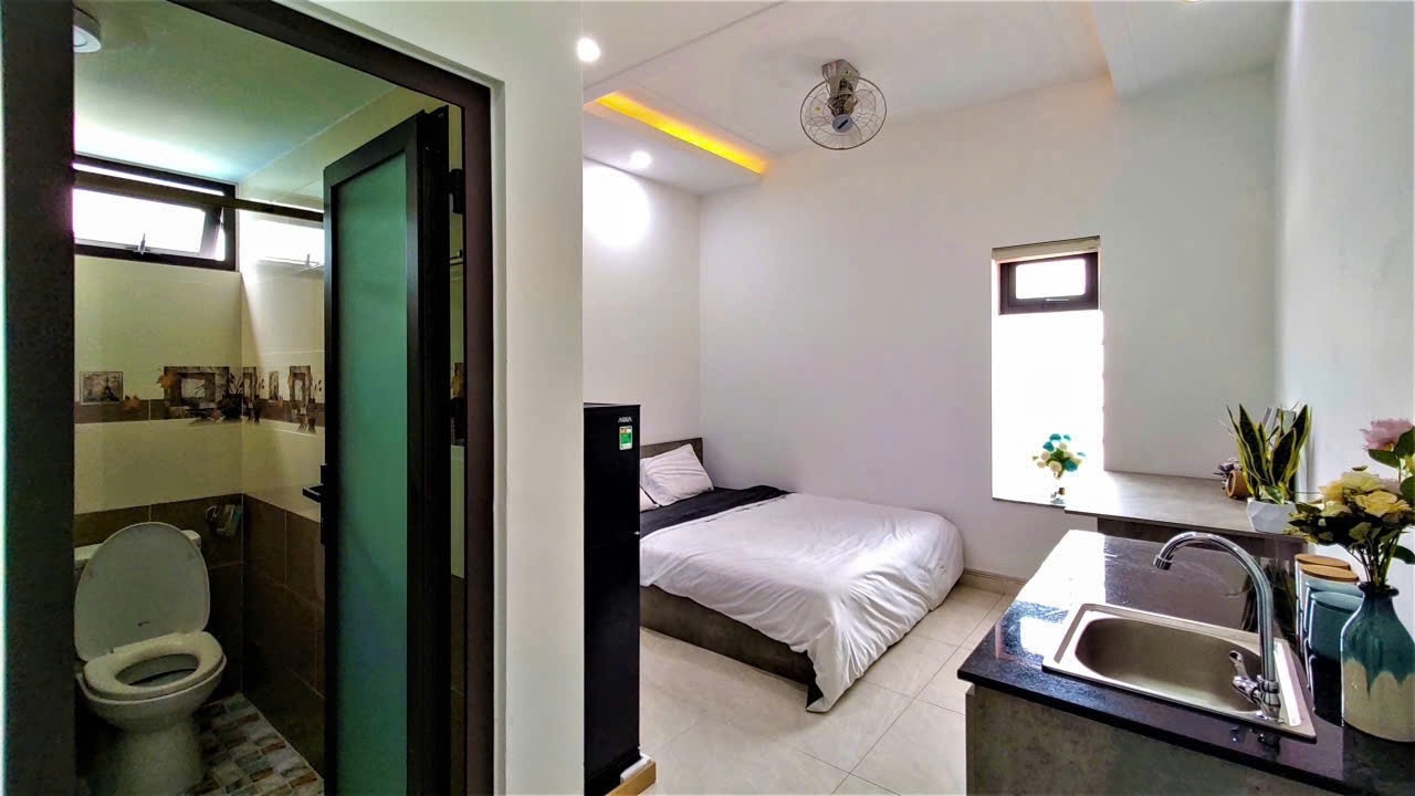 Phòng trọ Studio 20m2 tại GP House Trần Quý Cáp - Bình Thạnh - Phòng ngủ