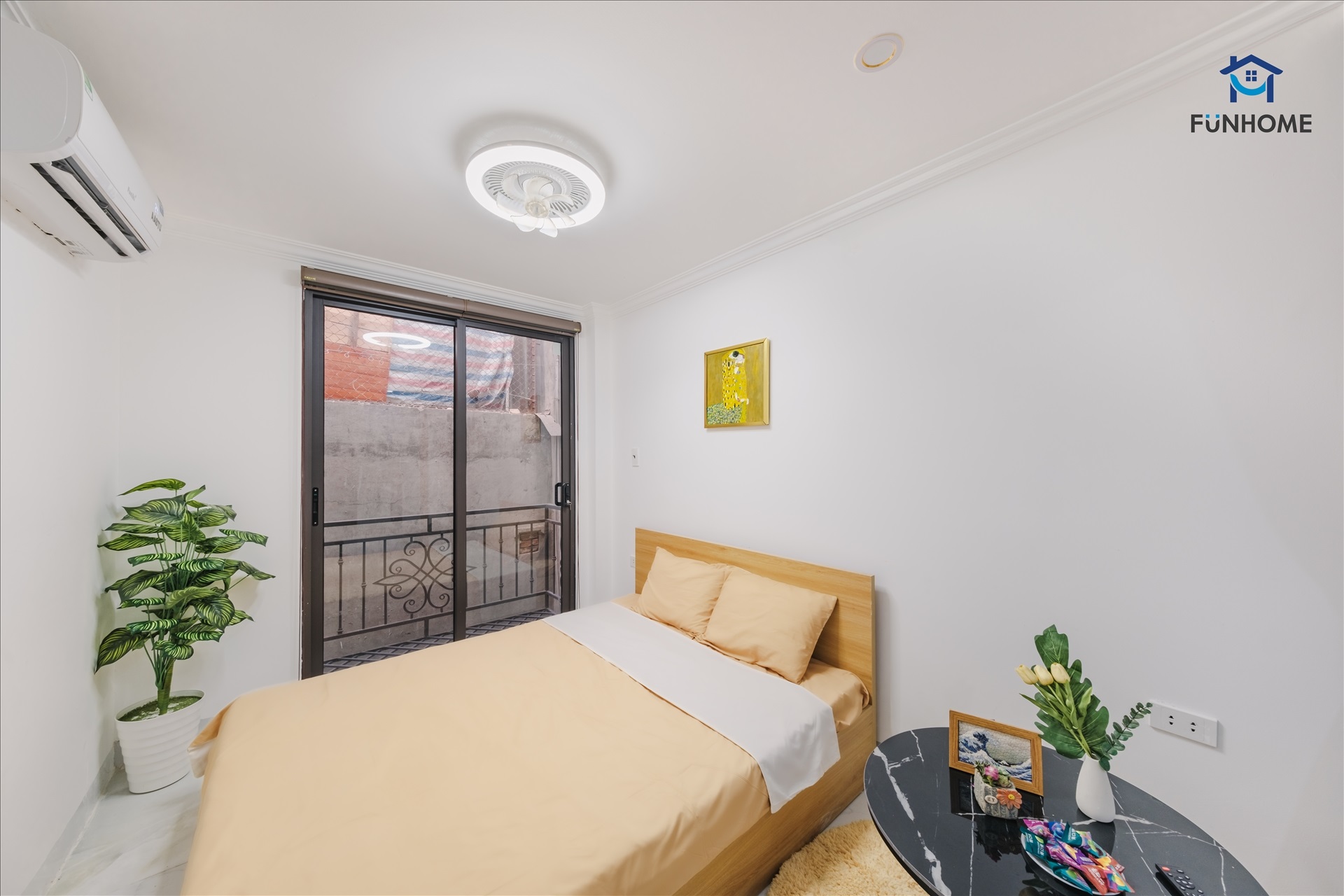 Phòng trọ Studio 25m2 tại Funhome Lương Khánh Thiện 2 - Hoàng Mai - Phòng ngủ