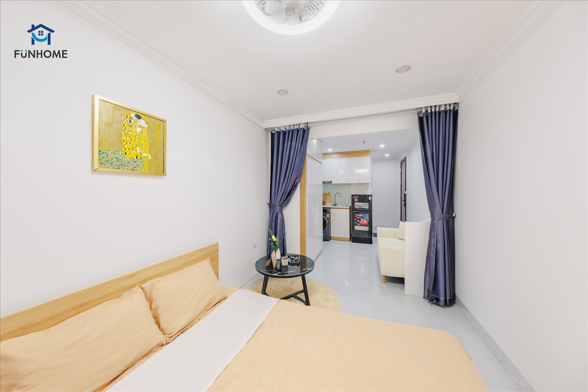 Phòng trọ Studio 25m2 tại Funhome Lương Khánh Thiện 2 - Hoàng Mai - Phòng ngủ