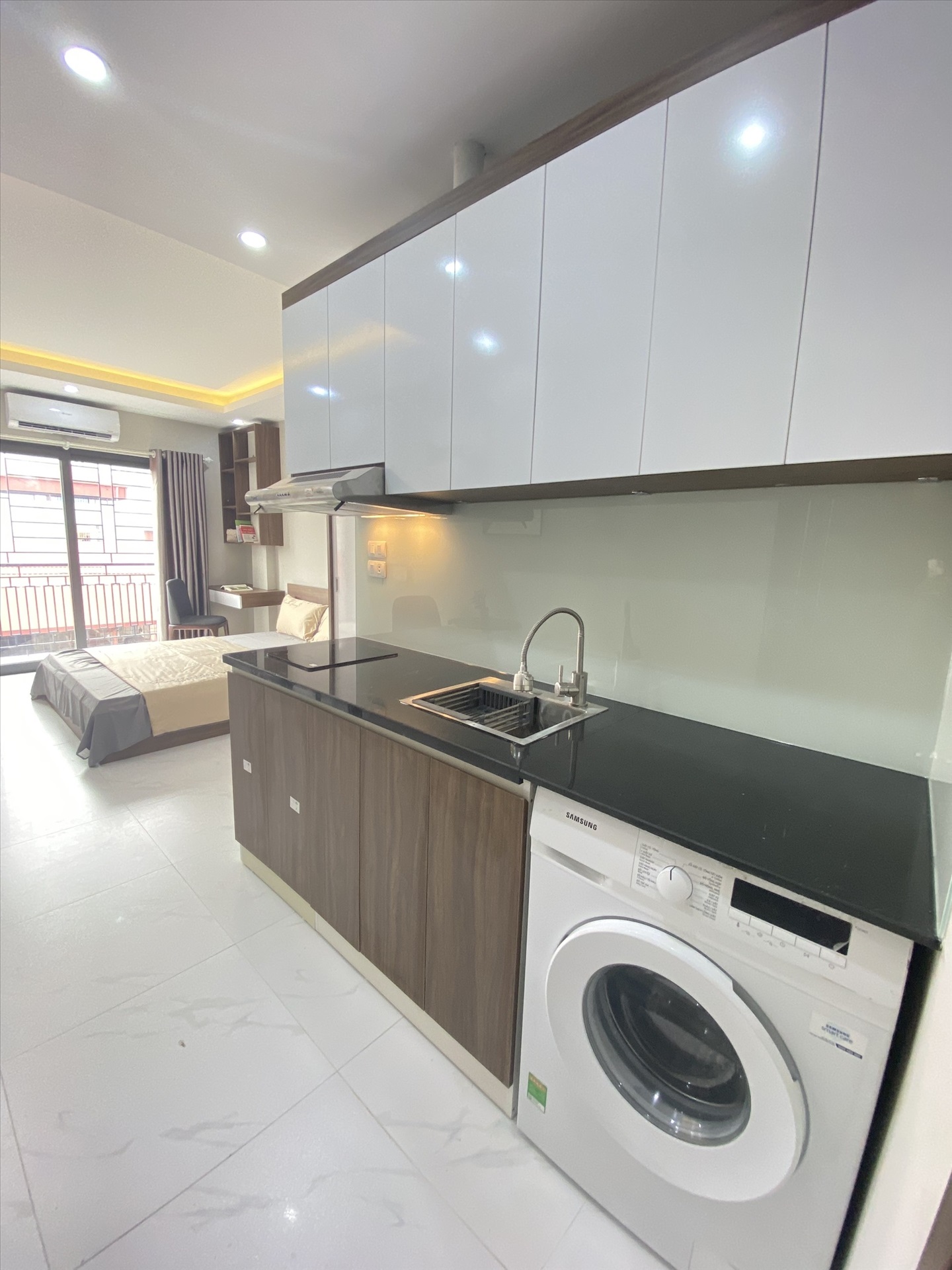 Phòng trọ Studio 25m2 tại Funhome Lương Khánh Thiện 1 - Hoàng Mai - Phòng bếp