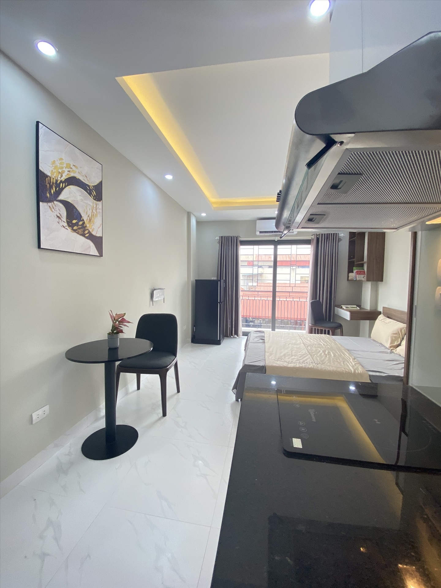 Phòng trọ Studio 25m2 tại Funhome Lương Khánh Thiện 1 - Hoàng Mai - Phòng ngủ