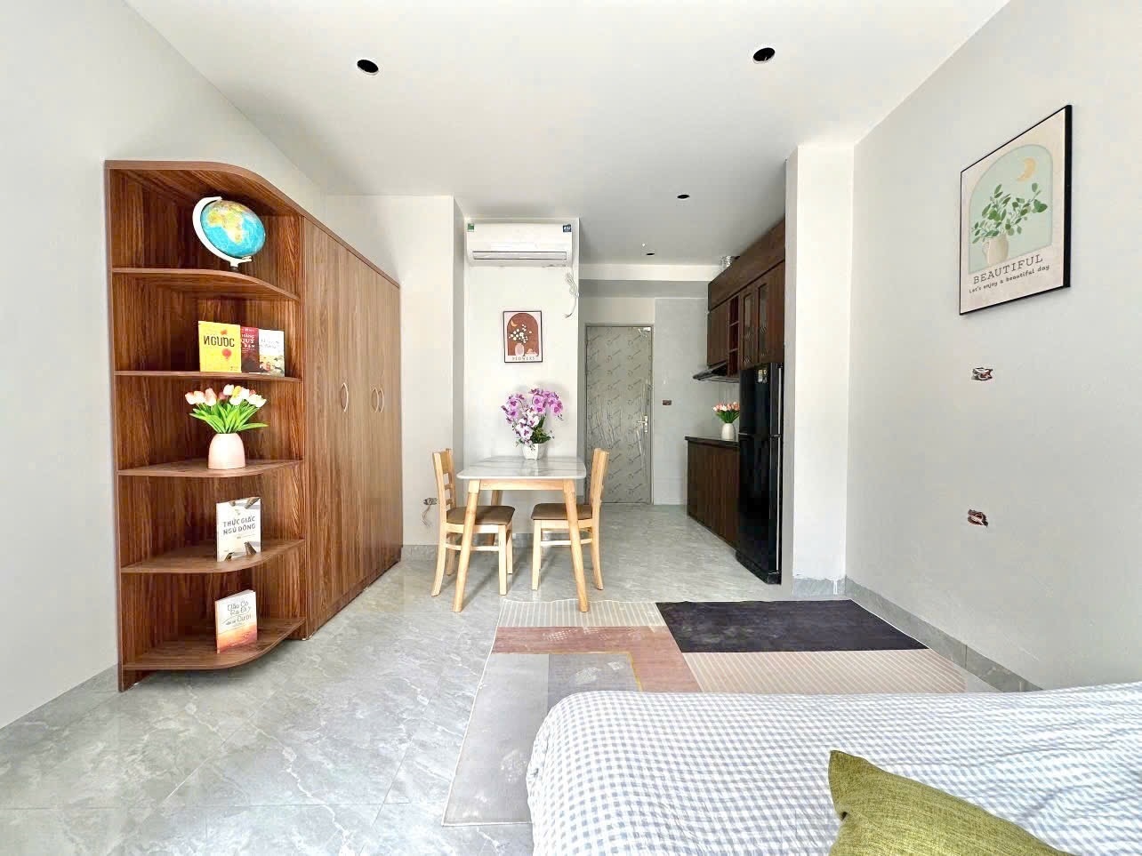 Phòng trọ Studio 30m2 tại Time House Đình Thôn - Nam Từ Liêm - Phòng khách