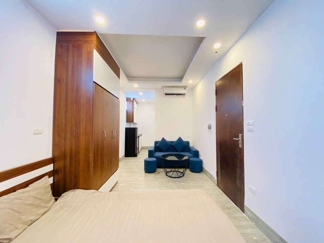 Phòng trọ Studio 28m2 tại 4PS Housing Phú Xá - Tây Hồ - Phòng khách