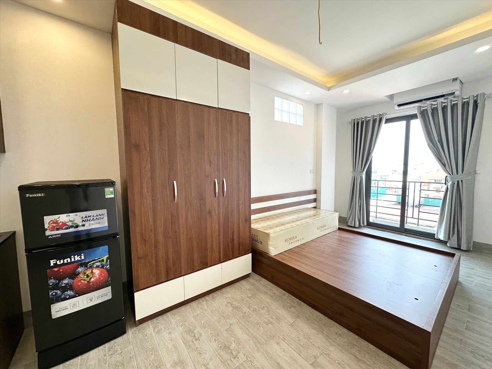 Phòng trọ Studio 28m2 tại 4PS Housing Phú Xá - Tây Hồ - Phòng ngủ