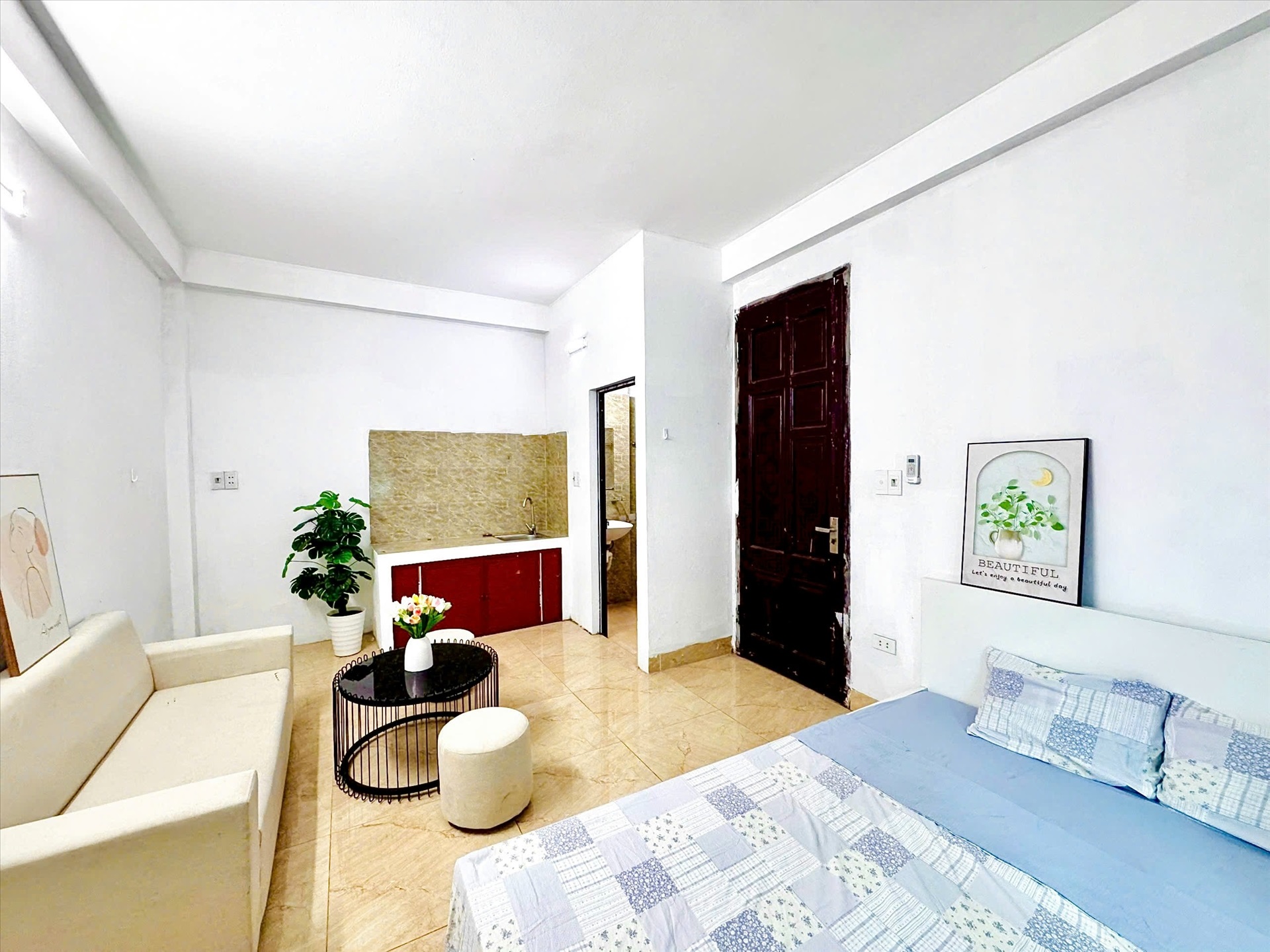 Phòng trọ Studio 25m2 tại Time House 4 Cổ Nhuế - Bắc Từ Liêm - Phòng khách