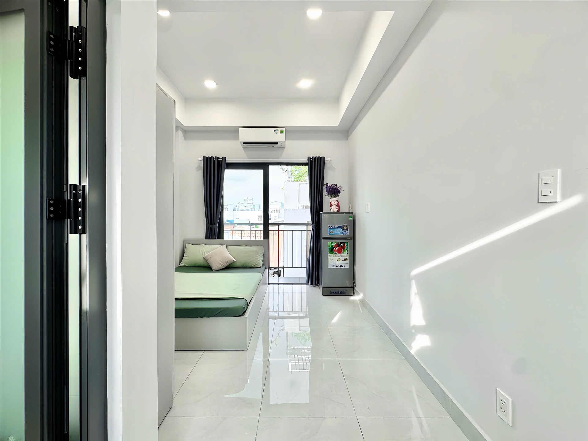 Phòng trọ Studio 25m2 tại MH Home Cộng Hòa - Tân Bình - Phòng ngủ
