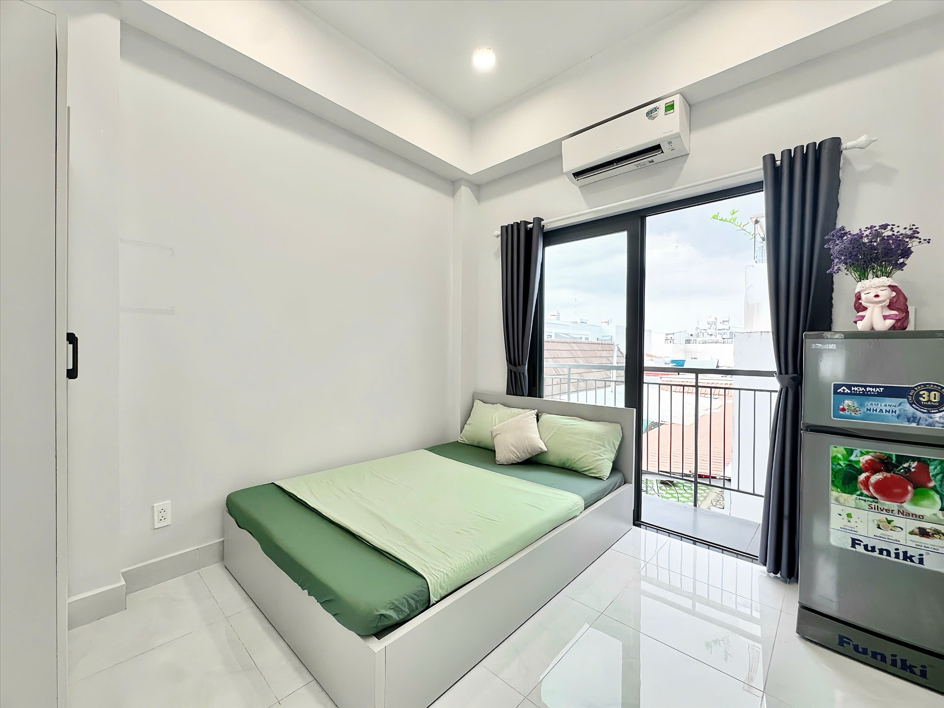 Phòng trọ Studio 25m2 tại MH Home Cộng Hòa - Tân Bình - Phòng ngủ