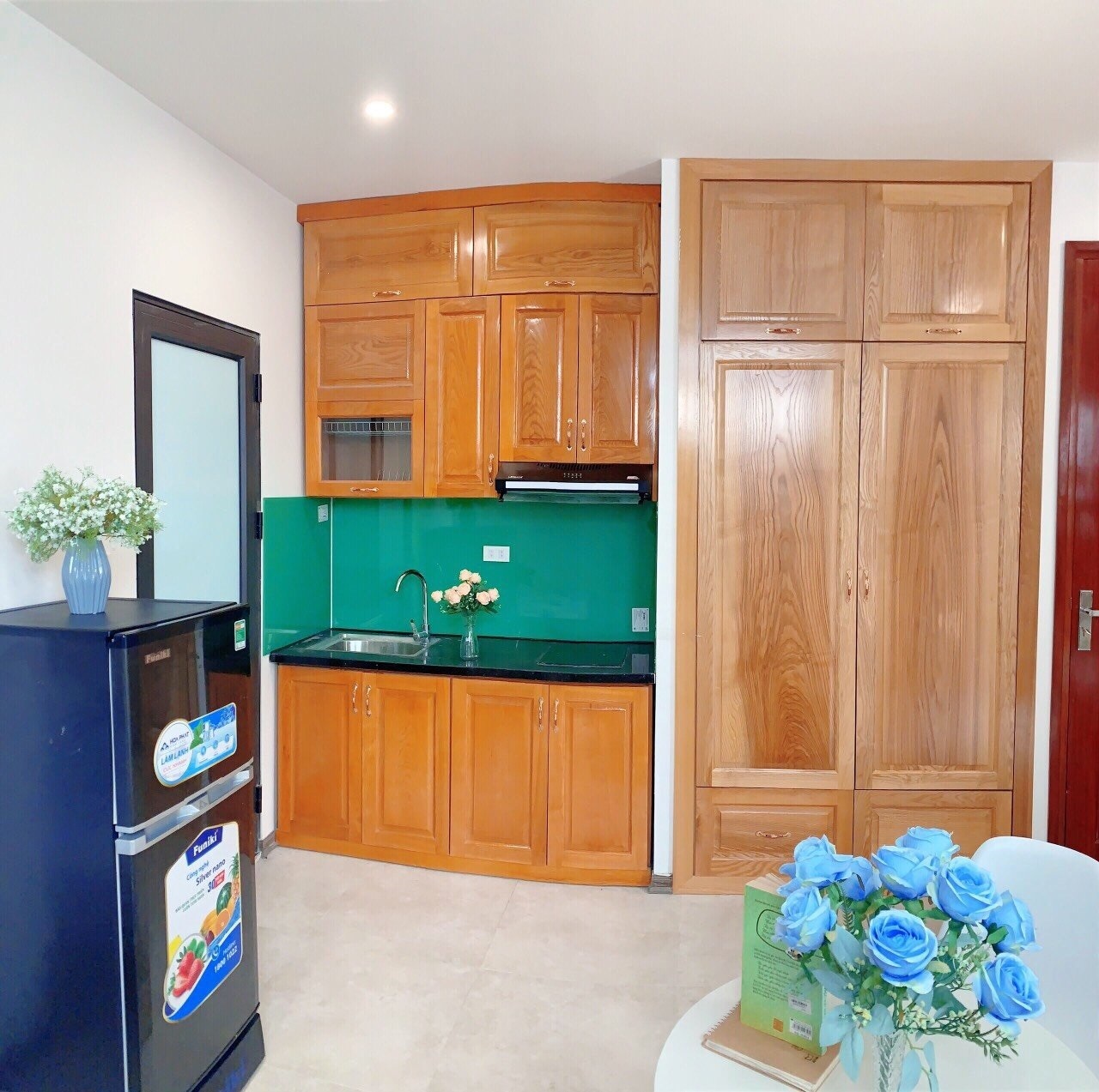 Phòng trọ Studio 25m2 tại Happy Homes Nguyễn Khánh Toàn - Cầu Giấy - Phòng bếp