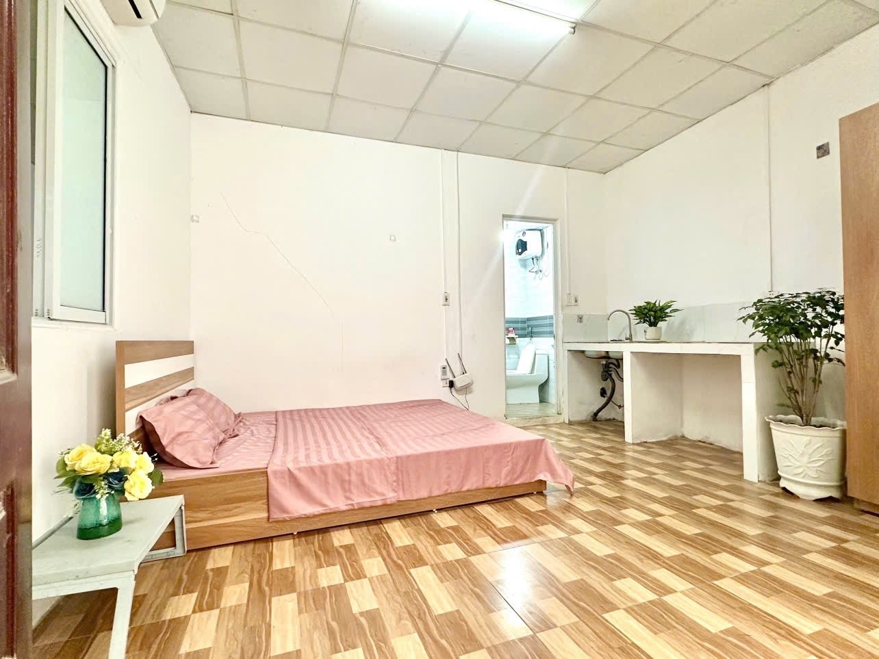 Phòng trọ Studio 27m2 tại Time House Lạc Long Quân - Tây Hồ - Phòng ngủ