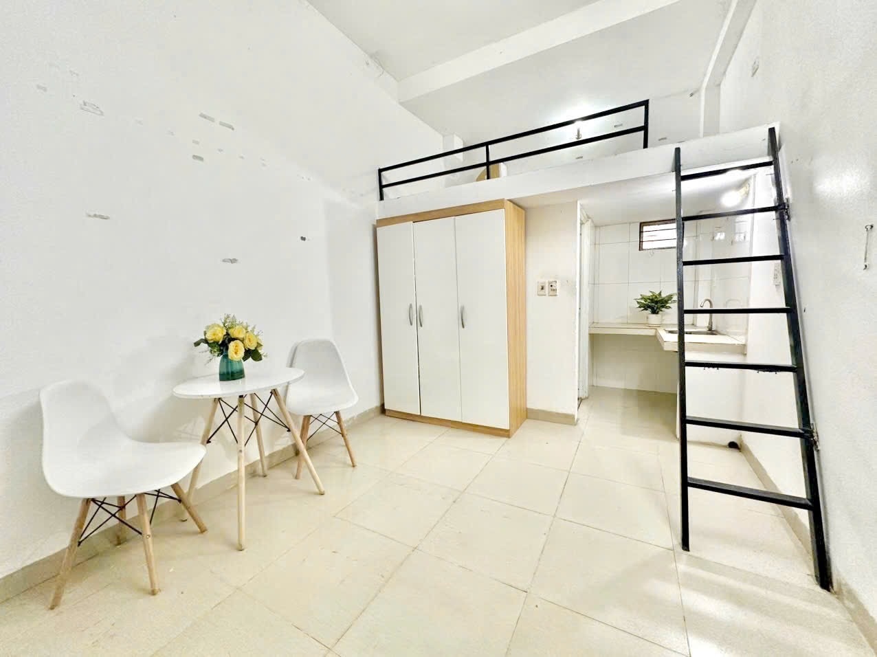 Phòng trọ Duplex 25m2 tại Timehouse 5 Cầu Diễn - Bắc Từ Liêm - Phòng khách
