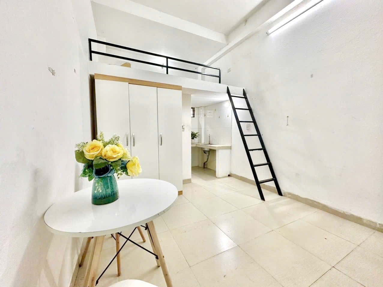 Phòng trọ Duplex 25m2 tại Timehouse 5 Cầu Diễn - Bắc Từ Liêm - Phòng khách