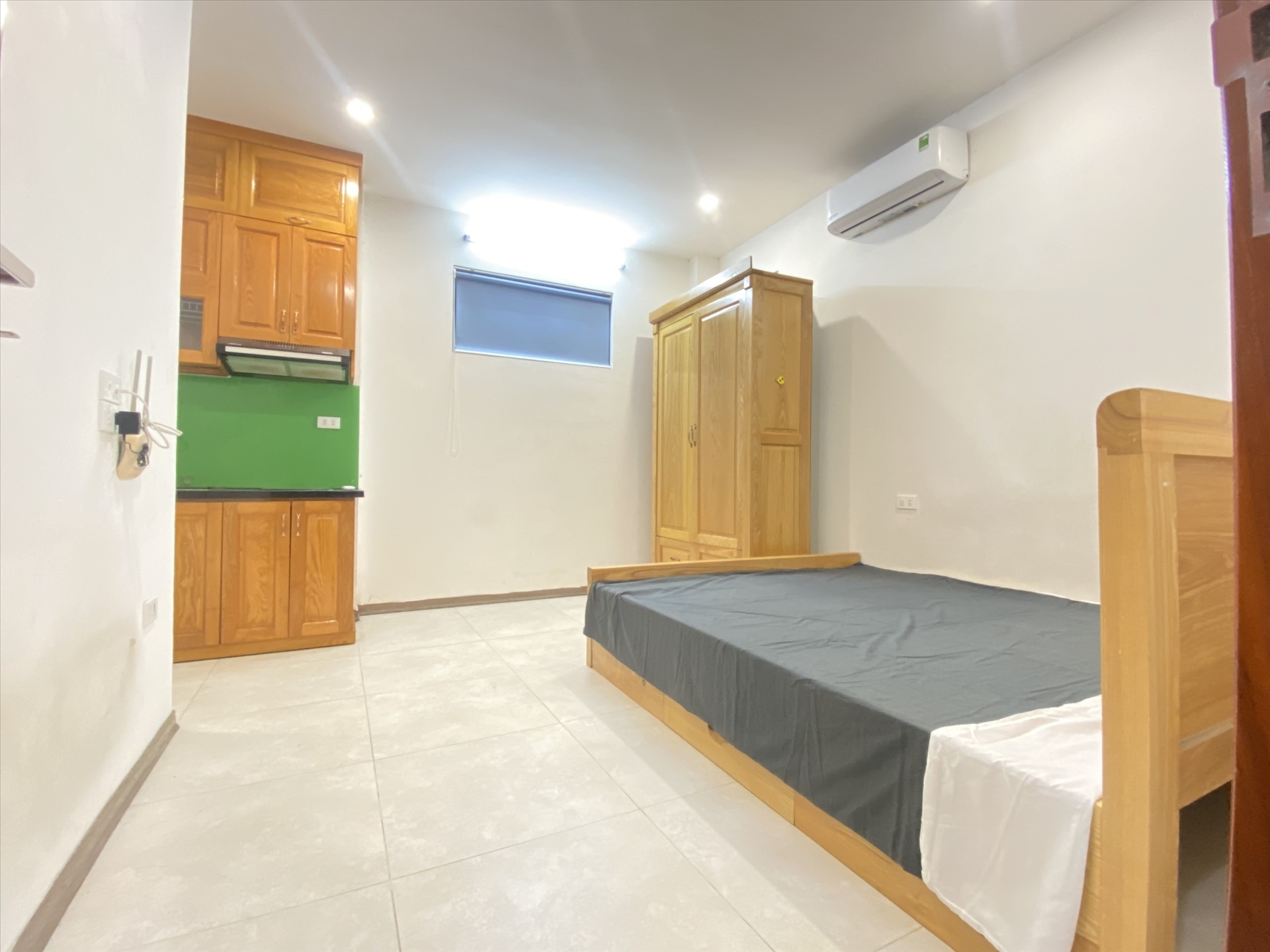 Phòng trọ Studio 27m2 tại Happy Homes Nguyễn Khánh Toàn - Cầu Giấy - Phòng ngủ
