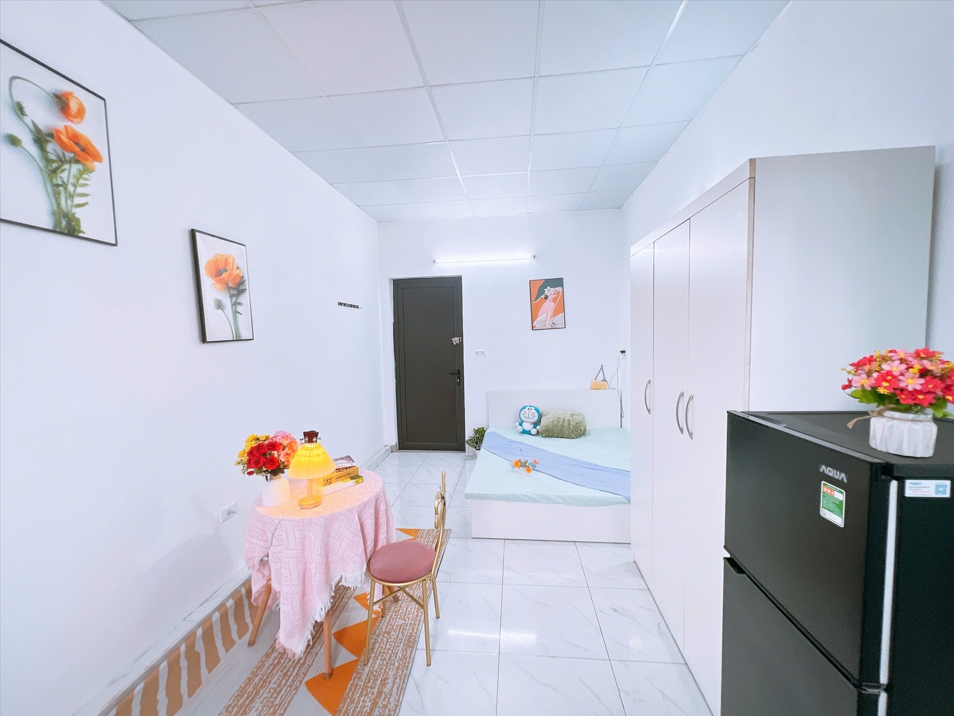 Phòng trọ Studio 27m2 tại Happy Homes 2 Trần Bình - Cầu Giấy - Phòng ngủ