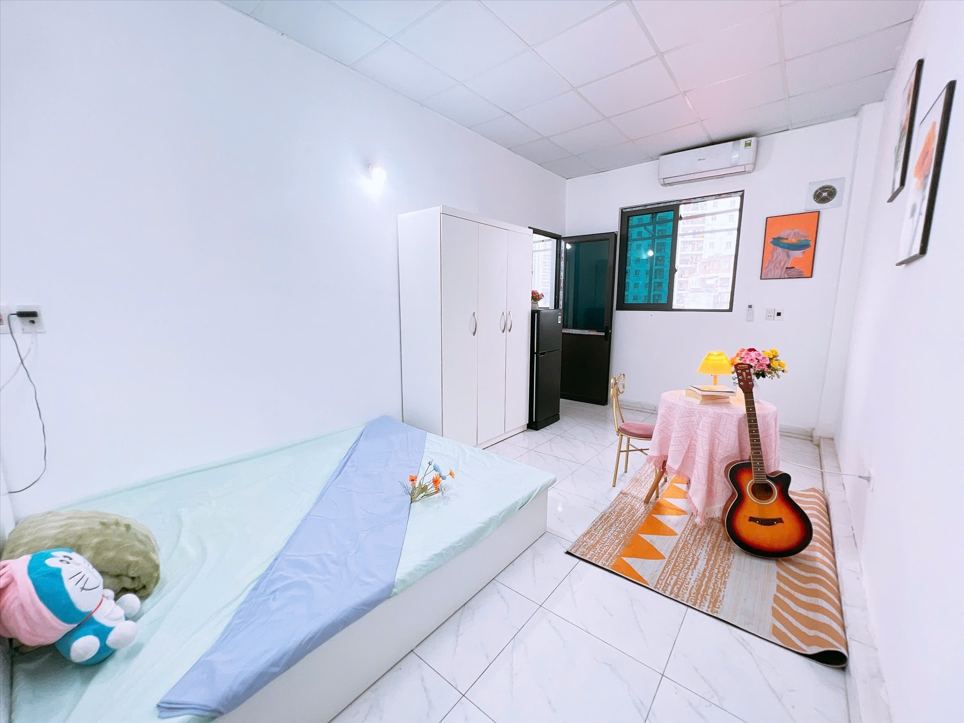 Phòng trọ Studio 27m2 tại Happy Homes 2 Trần Bình - Cầu Giấy - Phòng ngủ
