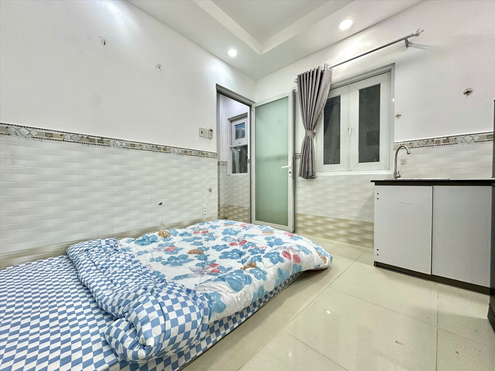 Phòng trọ Studio 25m2 tại AT House Trường Sa - Bình Thạnh - Phòng ngủ