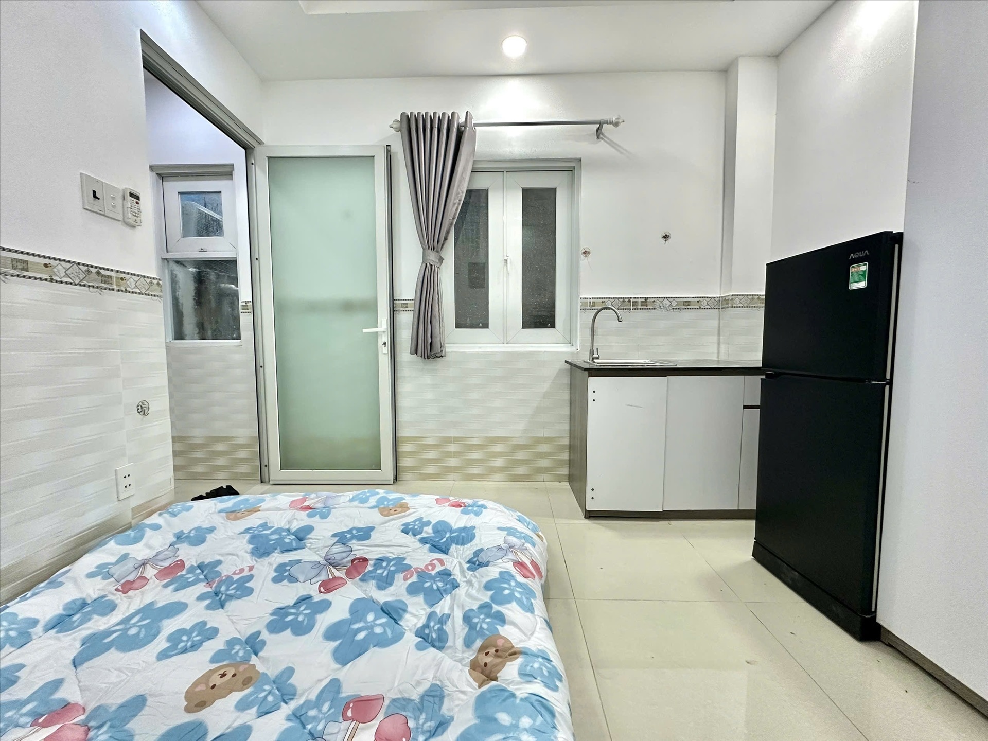 Phòng trọ Studio 25m2 tại AT House Trường Sa - Bình Thạnh - Phòng ngủ