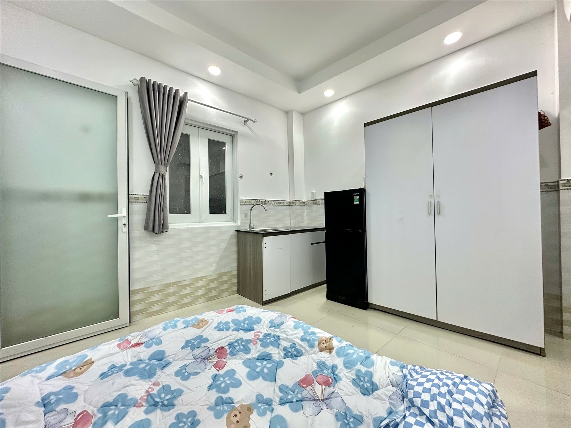 Phòng trọ Studio 25m2 tại AT House Trường Sa - Bình Thạnh - Phòng ngủ