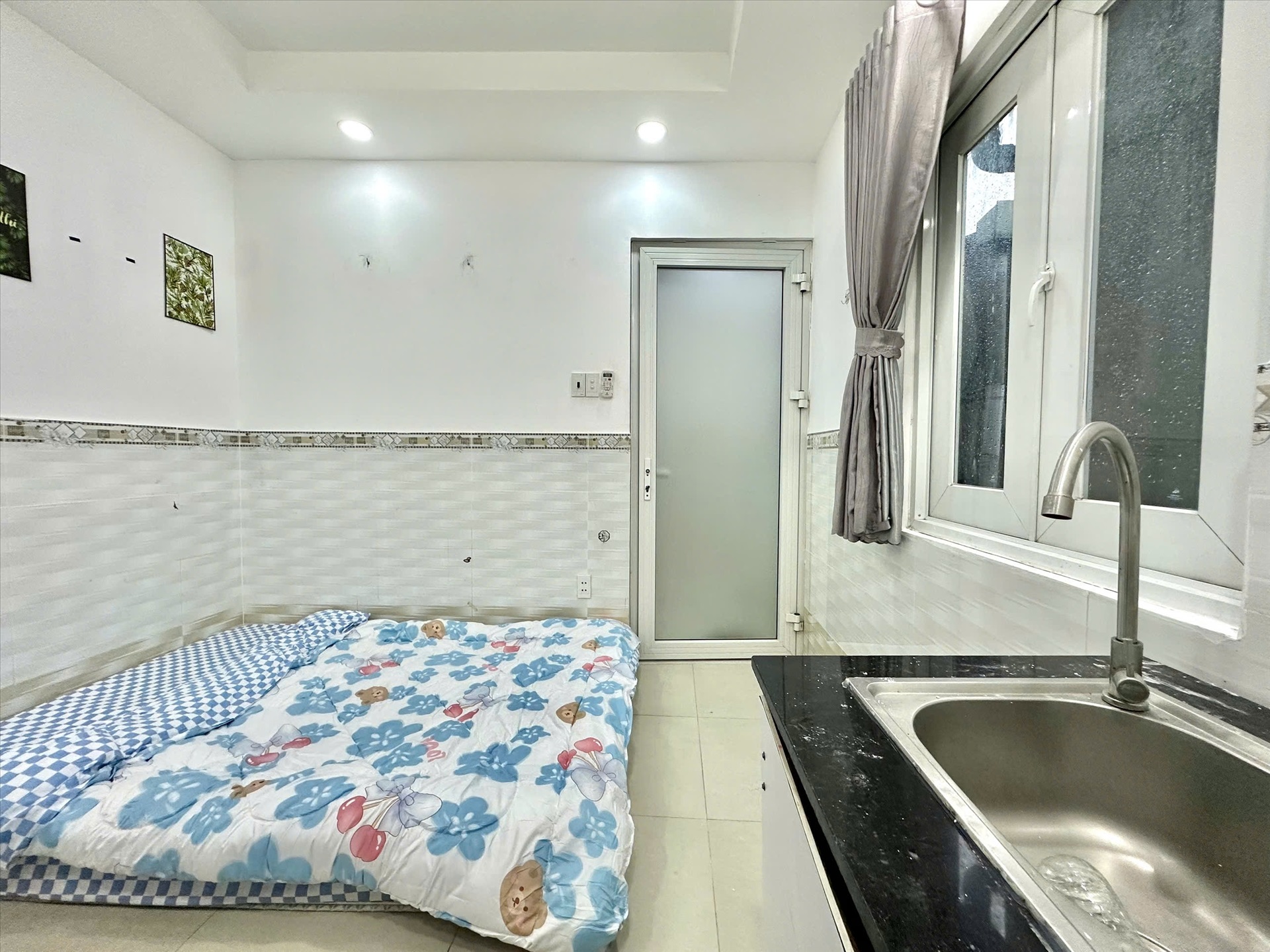 Phòng trọ Studio 25m2 tại AT House Trường Sa - Bình Thạnh - Phòng ngủ