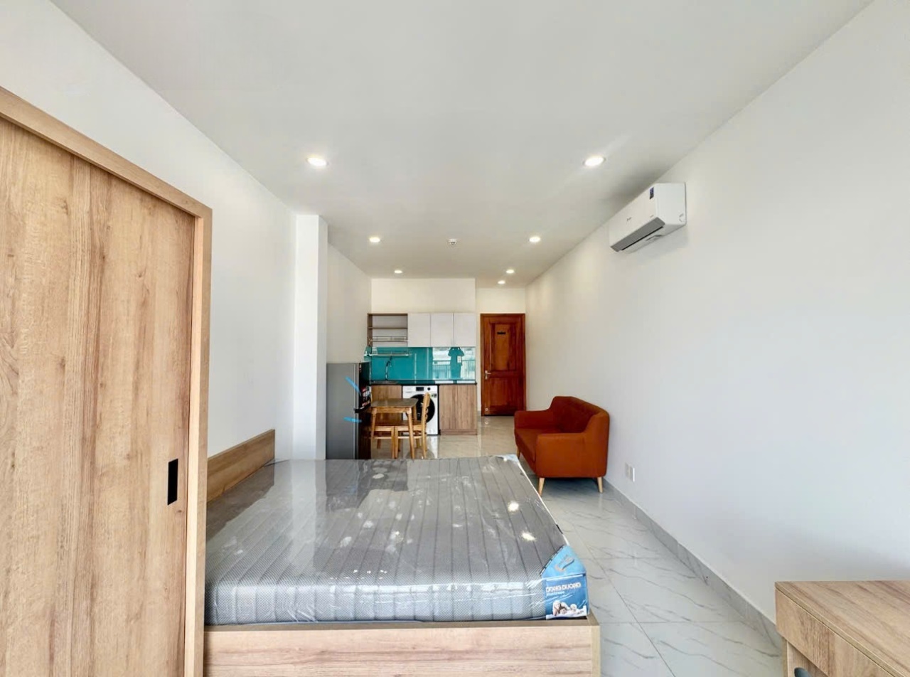 Phòng trọ Studio 30m2 tại AT House Lê Trực - Bình Thạnh - Phòng ngủ