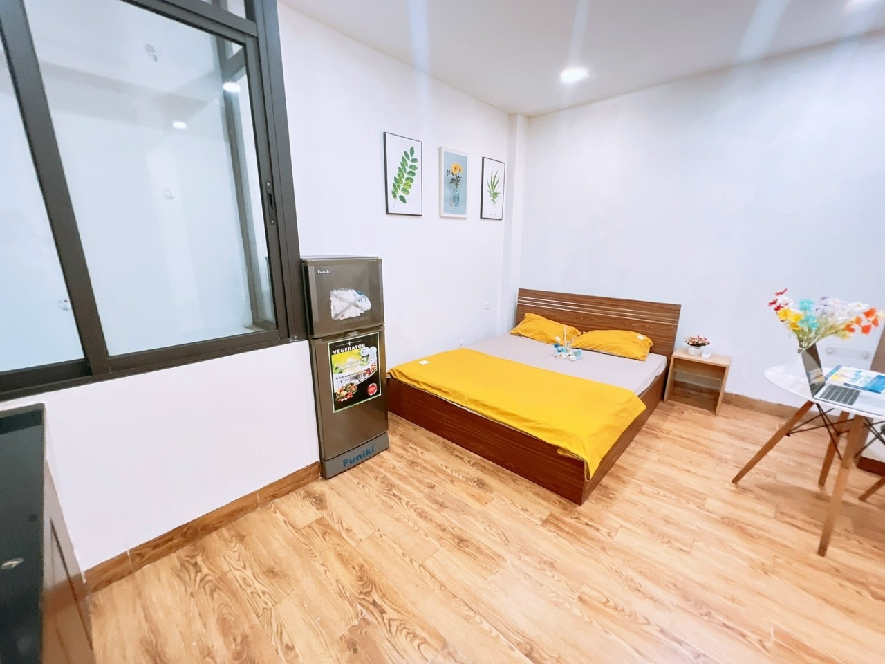 Phòng trọ Studio 28m2 tại HappyHomes Thiên Hiền - Nam Từ Liêm - Phòng ngủ
