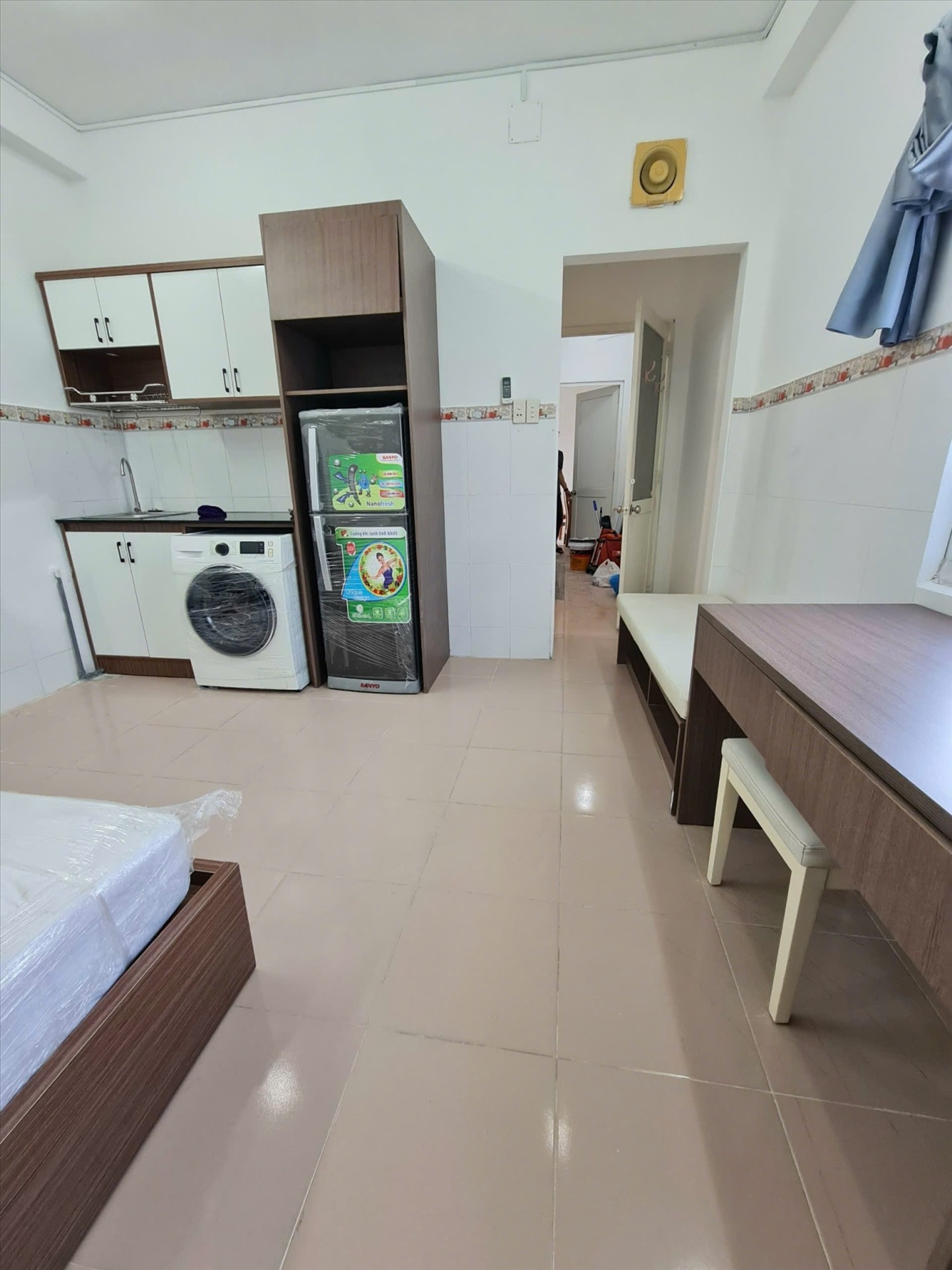 Phòng trọ Studio 30m2 tại HN Home Thanh Đa - Bình Thạnh - Phòng ngủ