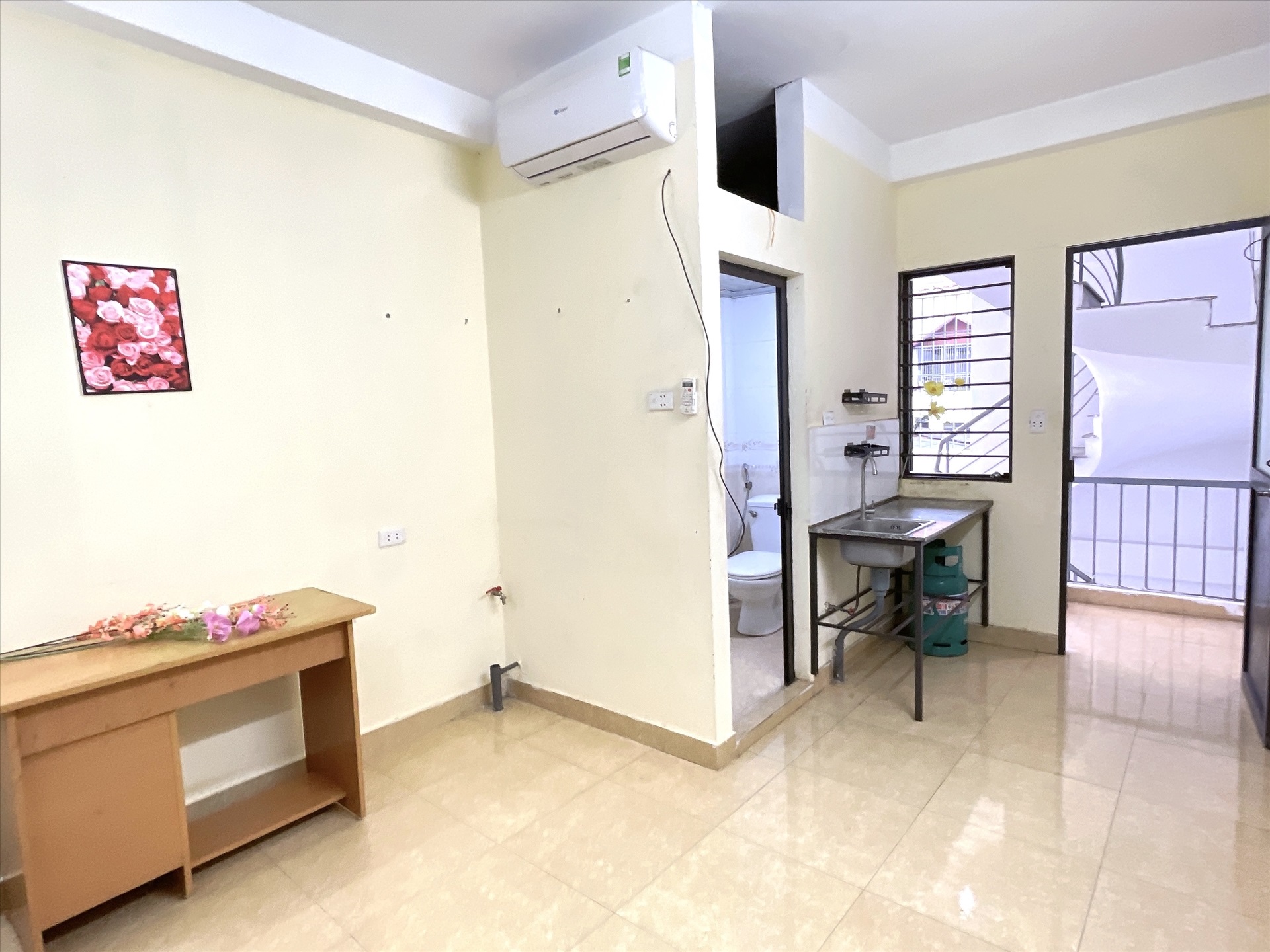 Phòng trọ Studio 25m2 tại HappyHomes Doãn Kế Thiện - Cầu Giấy - Phòng bếp