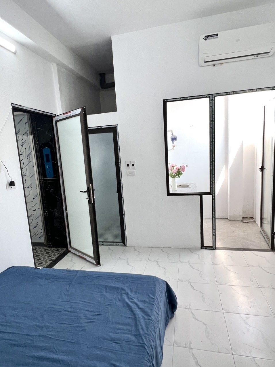 Phòng trọ Studio 25m2 tại HappyHomes Hồ Tùng Mậu - Bắc Từ Liêm - Phòng ngủ