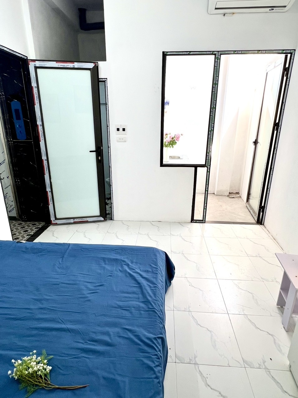 Phòng trọ Studio 25m2 tại HappyHomes Hồ Tùng Mậu - Bắc Từ Liêm - Phòng ngủ