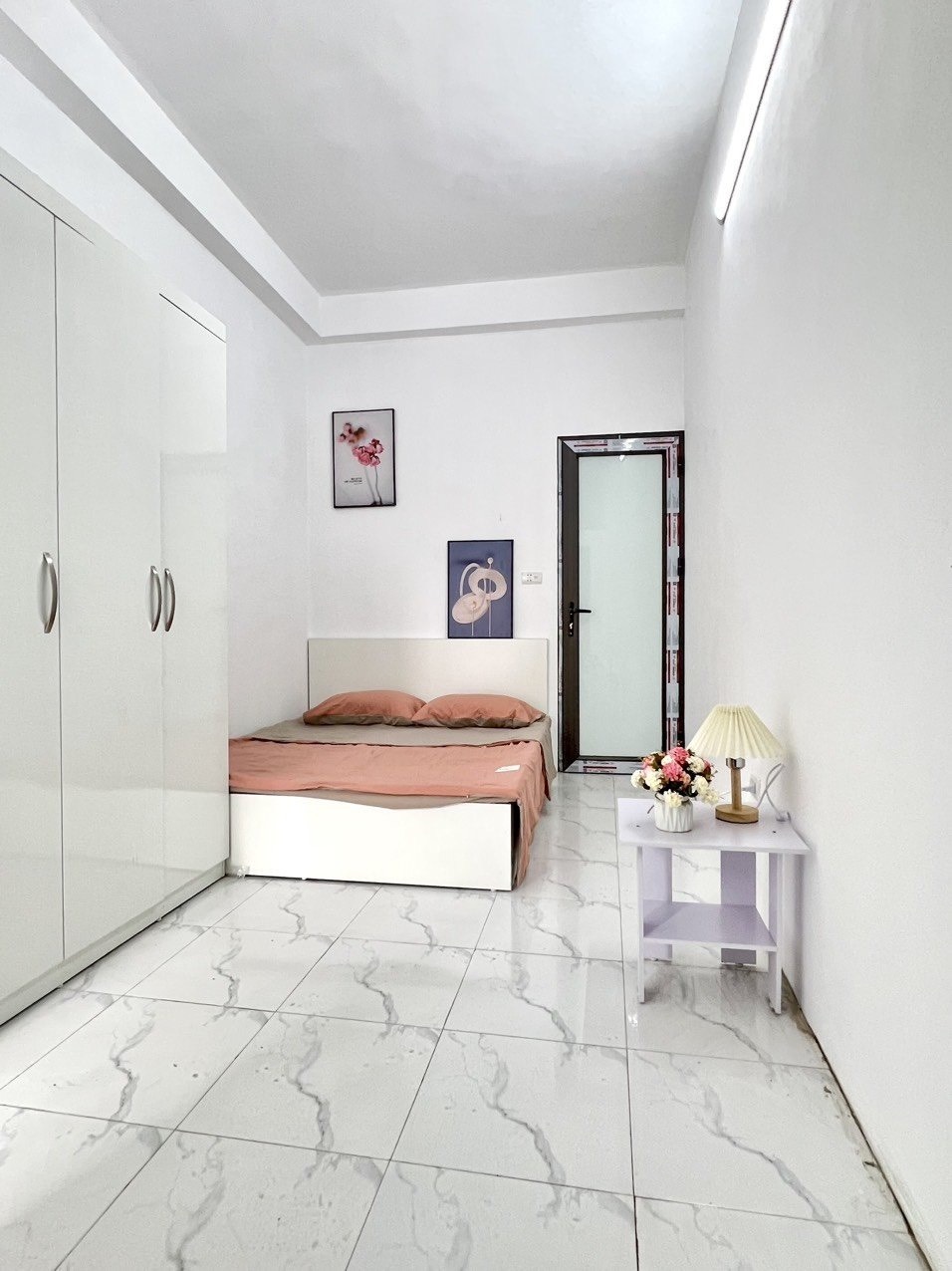 Phòng trọ Studio 25m2 tại HappyHomes Hồ Tùng Mậu - Bắc Từ Liêm - Phòng ngủ