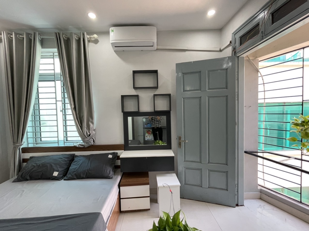 Phòng trọ Studio 25m2 tại Sunny Apartment Xuân Thủy - Cầu Giấy - Phòng ngủ