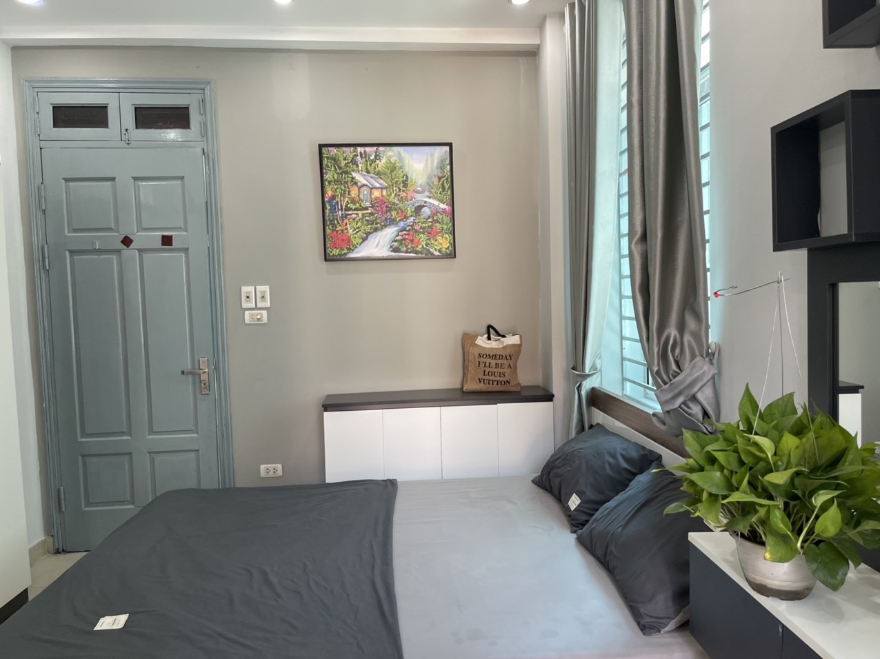 Phòng trọ Studio 25m2 tại Sunny Apartment Xuân Thủy - Cầu Giấy - Phòng ngủ