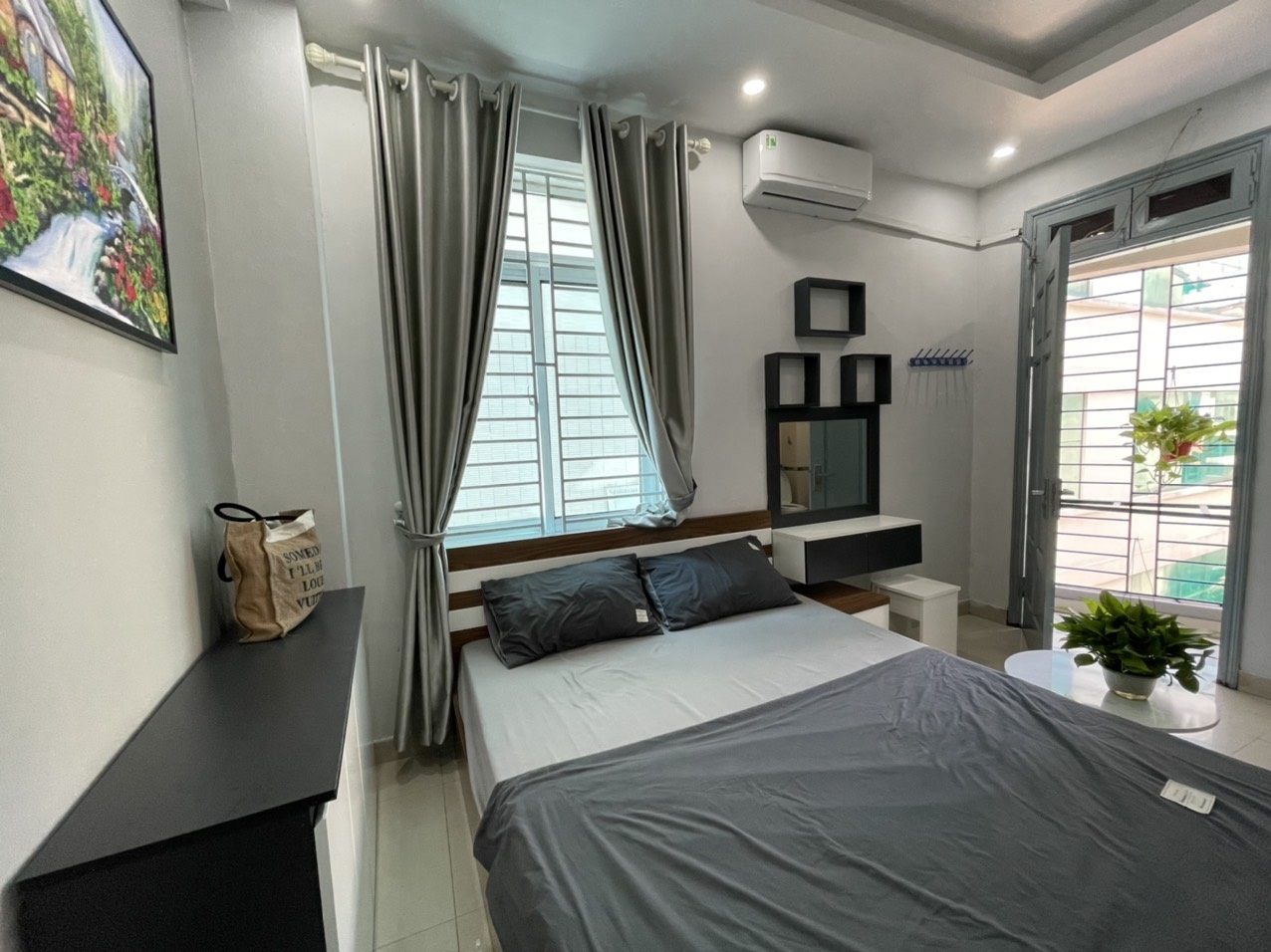 Phòng trọ Studio 25m2 tại Sunny Apartment Xuân Thủy - Cầu Giấy - Phòng ngủ
