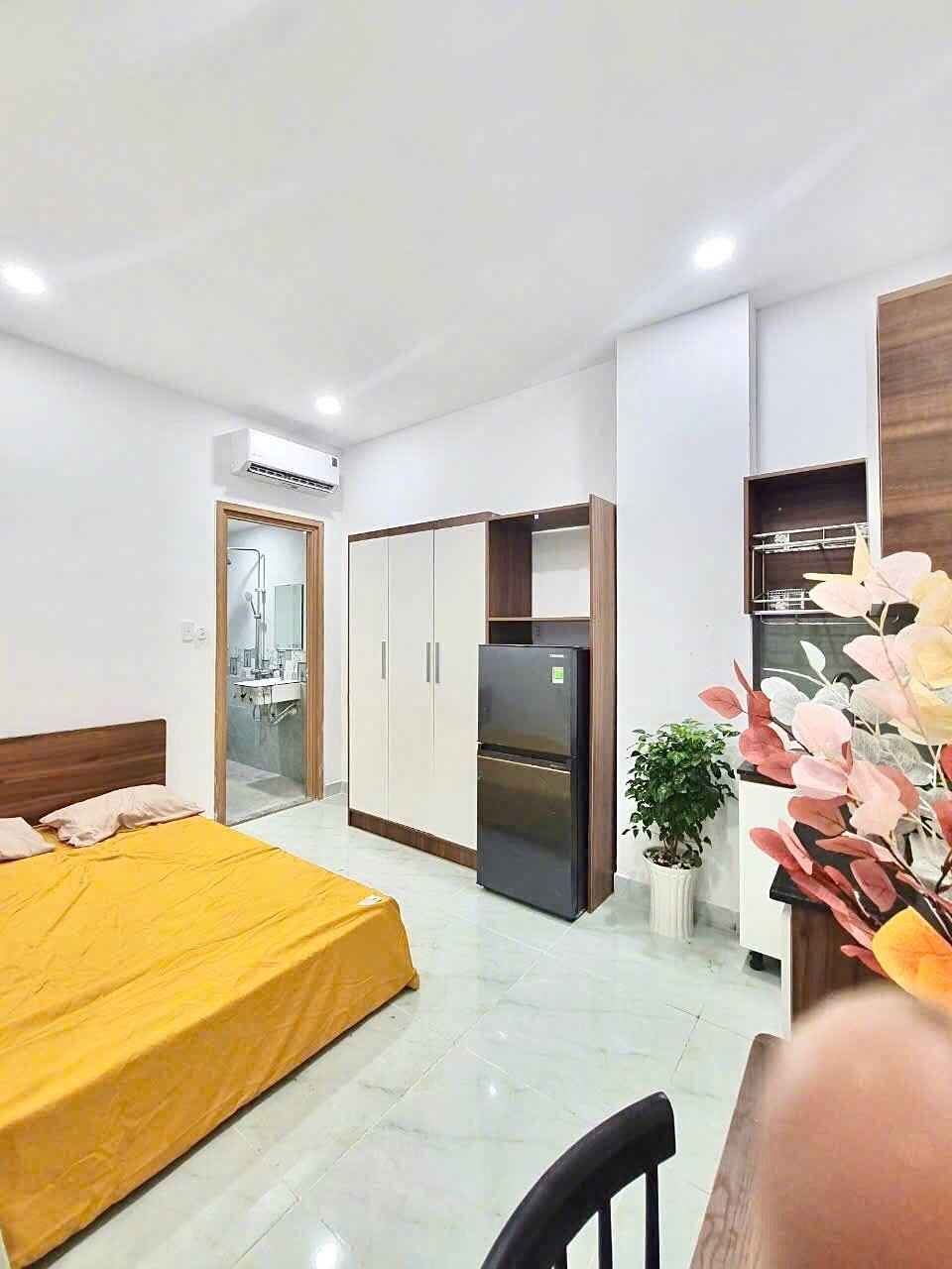 Phòng trọ Studio 30m2 tại CH Home Phan Bội Châu - Bình Thạnh - Phòng ngủ