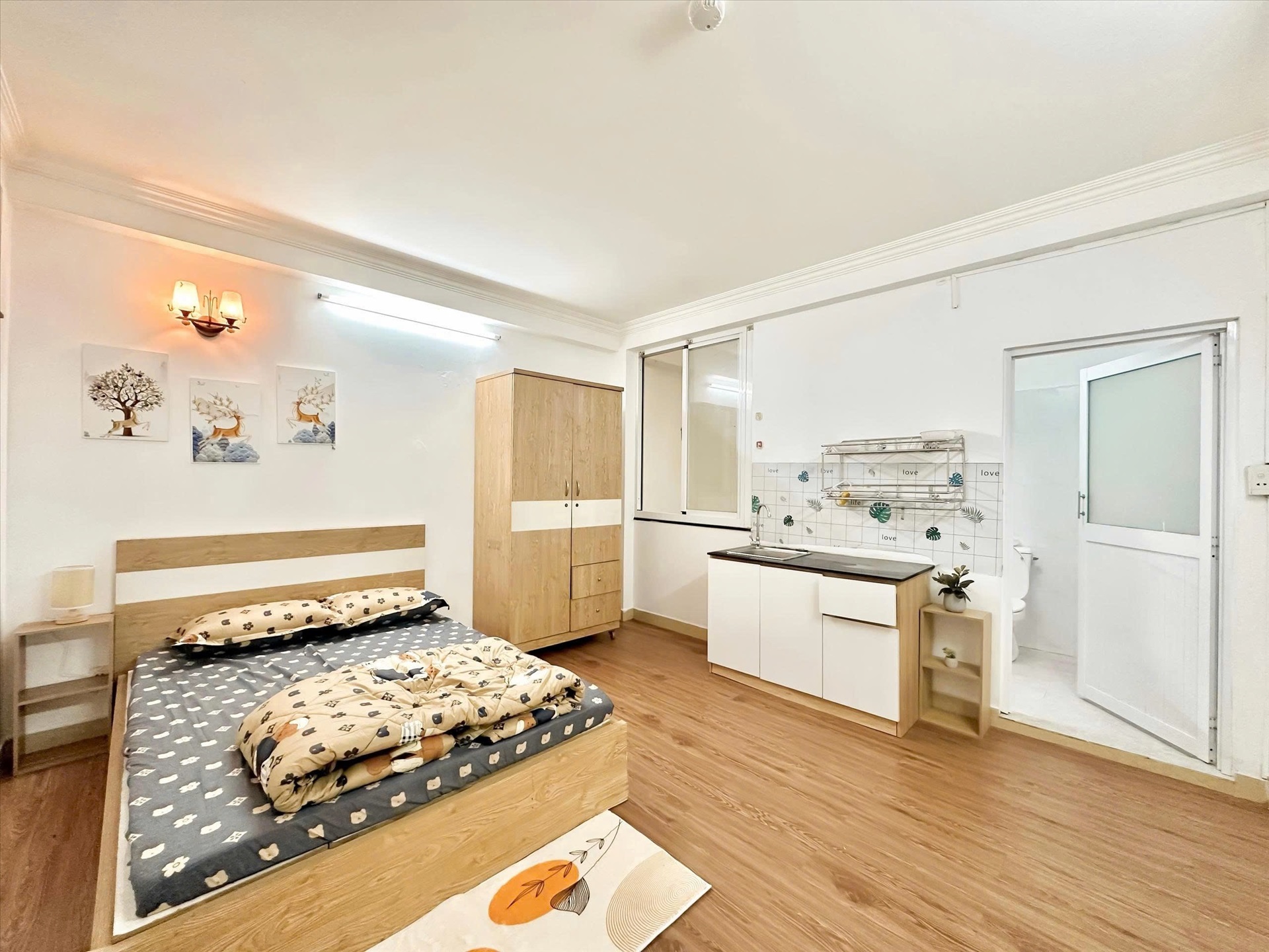 Phòng trọ Studio 25m2 tại AH Home Hoàng Văn Thụ - Phú Nhuận - Phòng ngủ