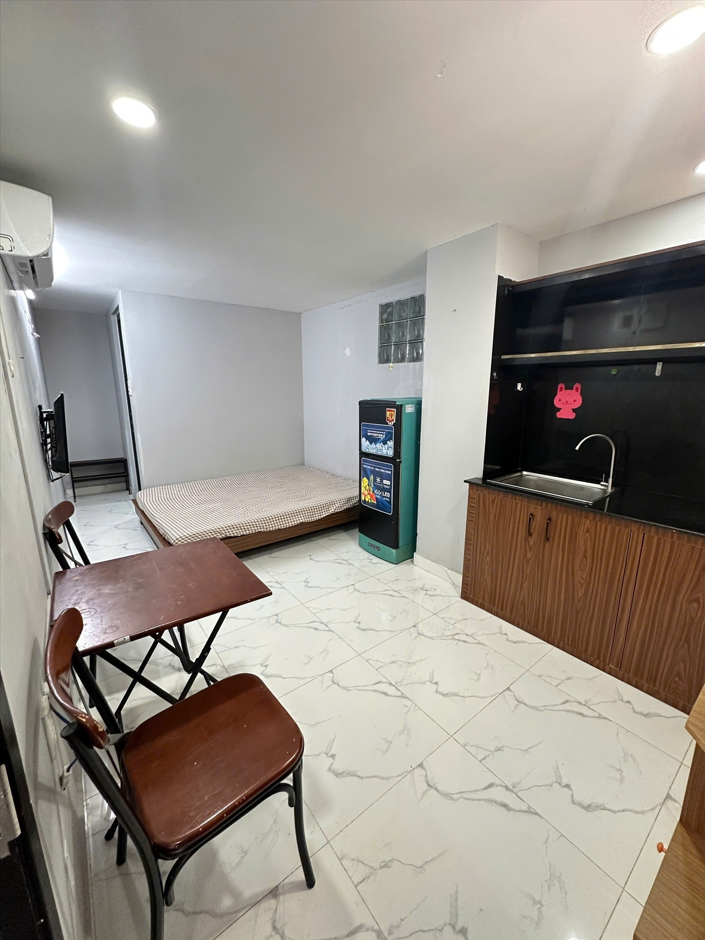 Phòng trọ Studio 25m2 tại CH Home Nguyễn Gia Trí - Bình Thạnh - Phòng ngủ