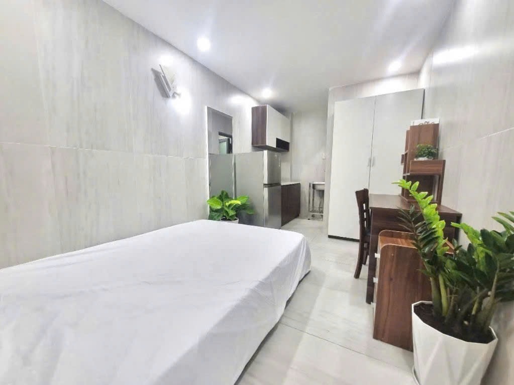 Phòng trọ Studio 25m2 tại PC Home Nguyễn Trãi - Quận 1 - Phòng khách