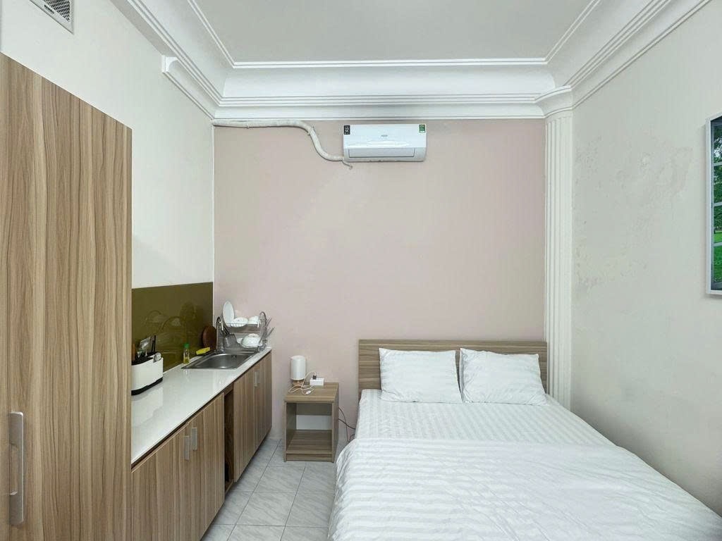 Phòng trọ Studio 20m2 tại Heart House Cô Bắc - Quận 1 - Phòng ngủ