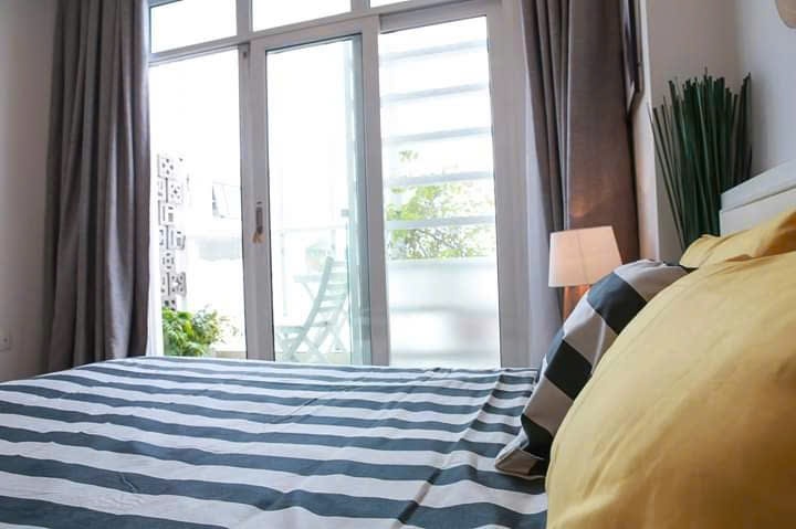 Phòng trọ Studio 25m2 tại PeaceHome Trần Qúy Khoách - Quận 1 - Phòng ngủ