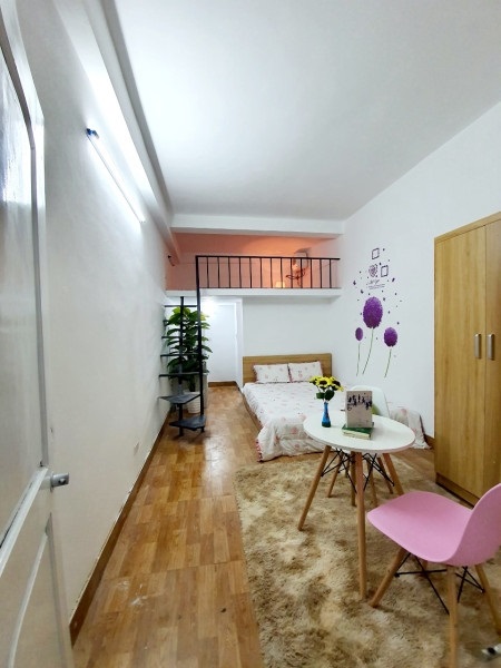 Phòng trọ Studio 27m2 tại HappyHomes Dịch Vọng - Cầu Giấy - Phòng ngủ