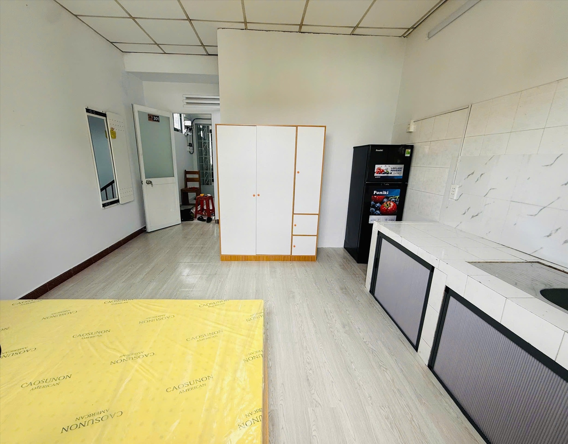 Phòng trọ Studio 16m2 tại CQ Home Nơ Trang Long - Bình Thạnh - Phòng ngủ