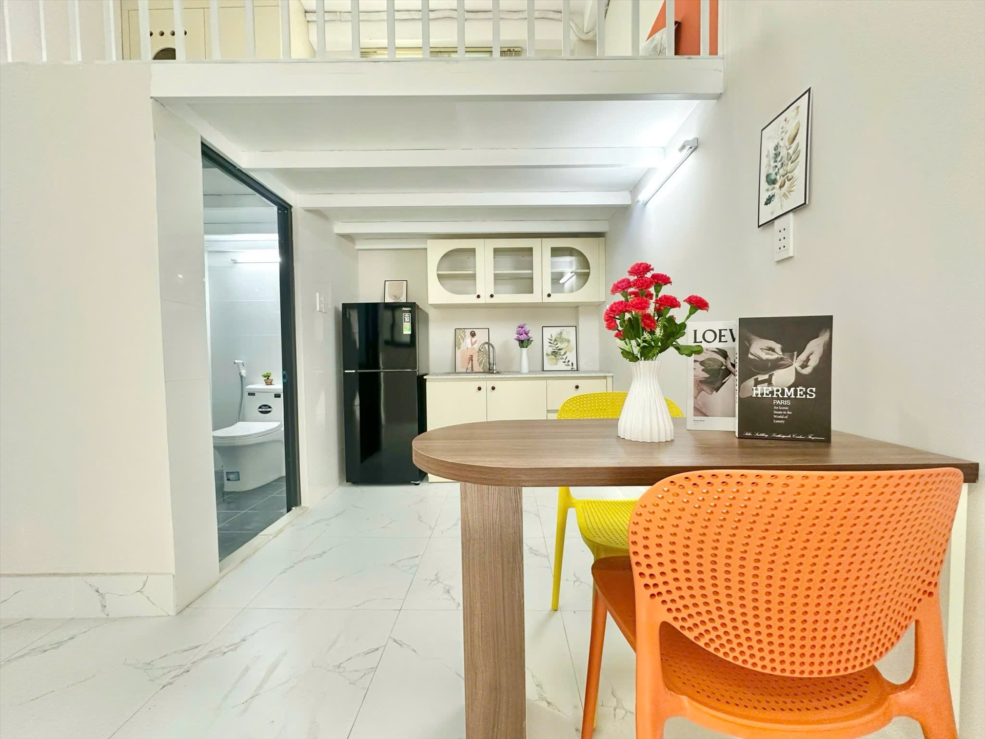 Phòng trọ Duplex 25m2 tại CQ House Trịnh Khắc Lập - Quận 2 - Phòng bếp