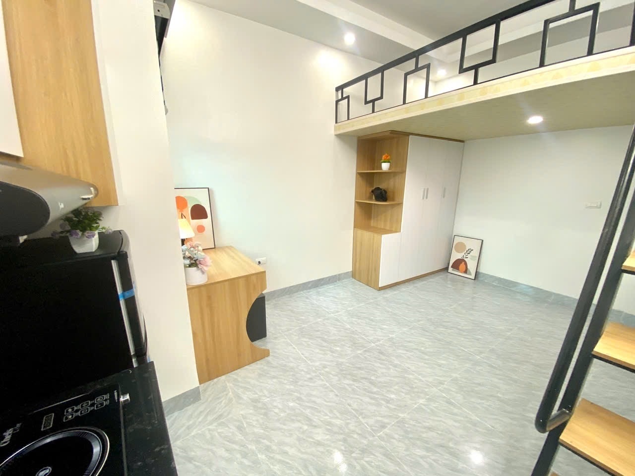 Phòng trọ Duplex 20m2 tại Big Home Đình Quán - Bắc Từ Liêm - Phòng khách