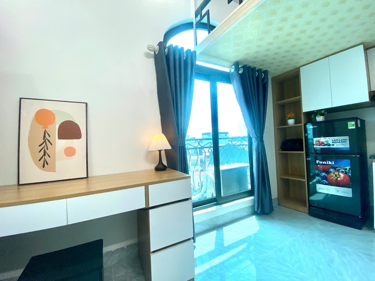 Phòng trọ Duplex 20m2 tại Big Home Đình Quán - Bắc Từ Liêm - Góc làm việc