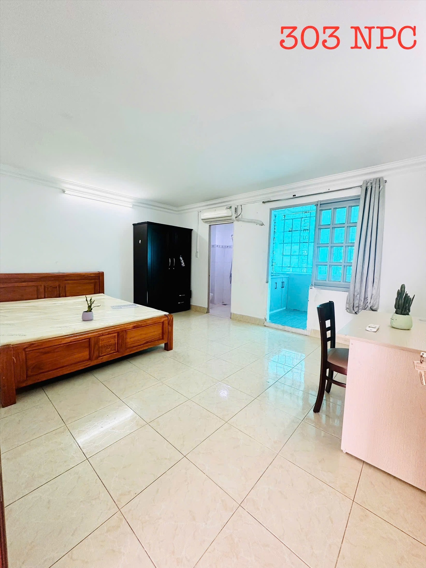 Phòng trọ Studio 30m2 tại TD Home Nguyễn Phúc Chu - Tân Bình - Phòng ngủ