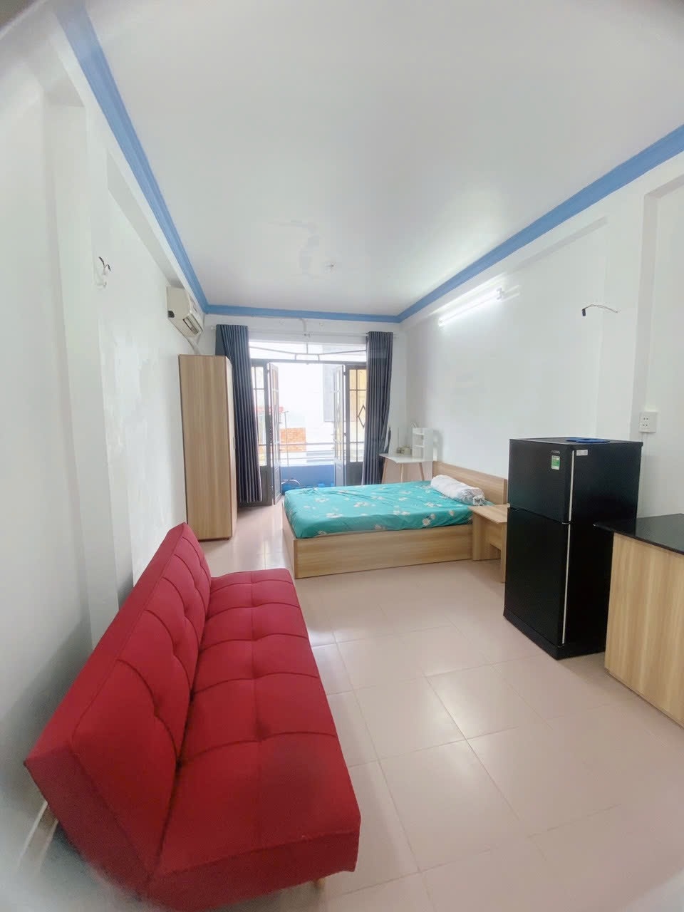 Phòng trọ Studio 27m2 tại Friendly House Hậu Giang - Tân Bình - Phòng ngủ